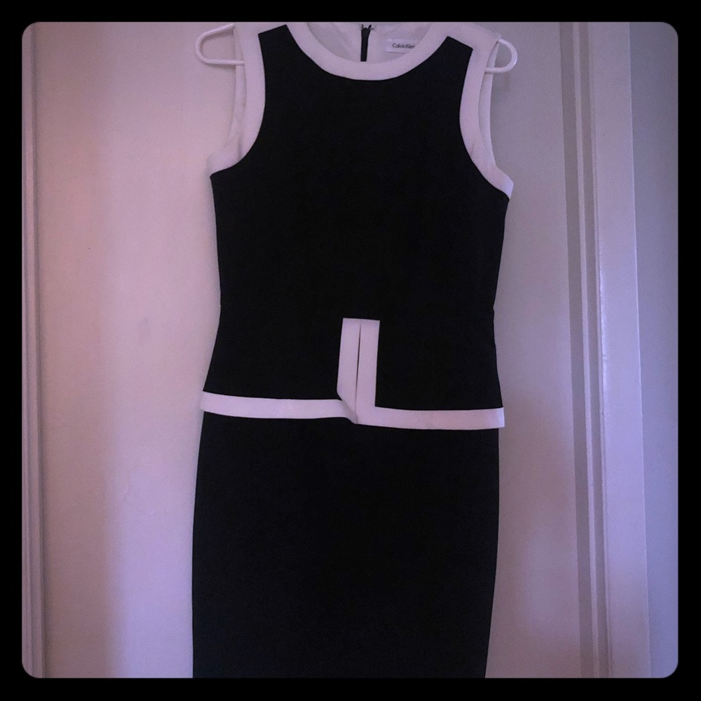 Women’s Calvin Kline dress, black and white